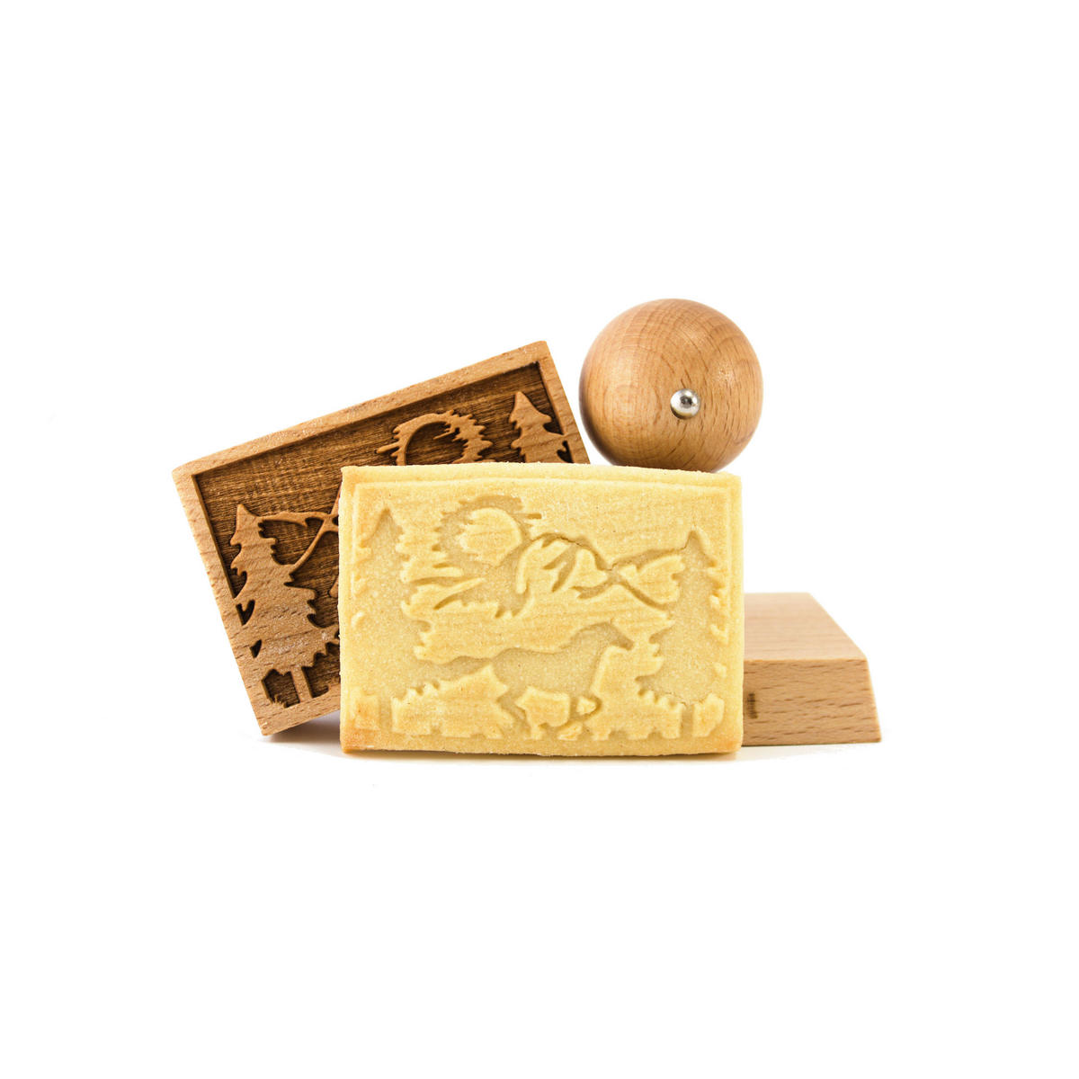 KEKSSTEMPEL Mustang, 70x50 mm, Buchenholz - Braun, Holz (7/7/5cm) - Folkroll