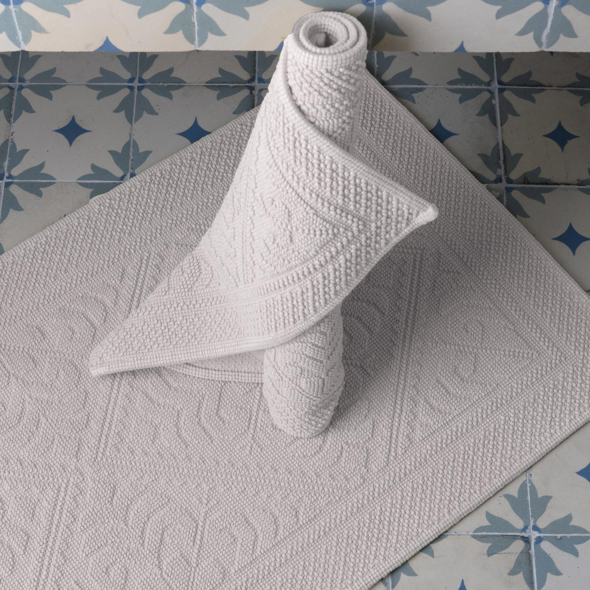 BADEMATTE Enzo schneeweiß 54 x 110 cm - Weiß, Textil (54/110cm) - Vivaraise