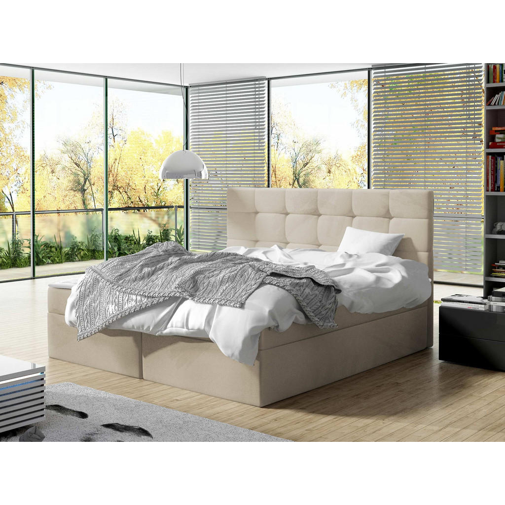 Thumbnail - Mirjan24 Boxbett, Beige, Holzwerkstoff, H3, Rechteckig, 160x200 cm, Schlafzimmer, Betten, Boxspringbetten