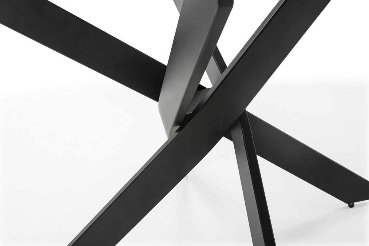 ESSTISCH Ruth Schwarz 120/120/76 cm - Schwarz, Metall (120/120/76cm)