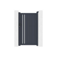 EINGANGSTOR - 100cm x 4.6cm - Aluminium - anthrazitgrau - TOROMA - Anthrazit, Metall (100/176cm) - Vente-Unique