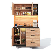 BUFFET 105/40/180 cm neutral aus MDF mit LED und Steckdose - Naturfarben, Holzwerkstoff (105/180/40cm) - OKWISH