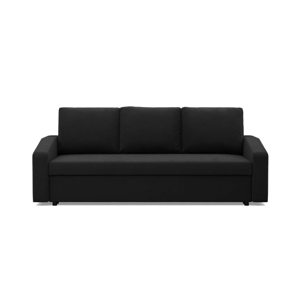 SOFA 3-SITZER MIT SCHLAFFUNKTION NEO, Schwarz - Schwarz, Textil (220/85/92cm) - Mebligo