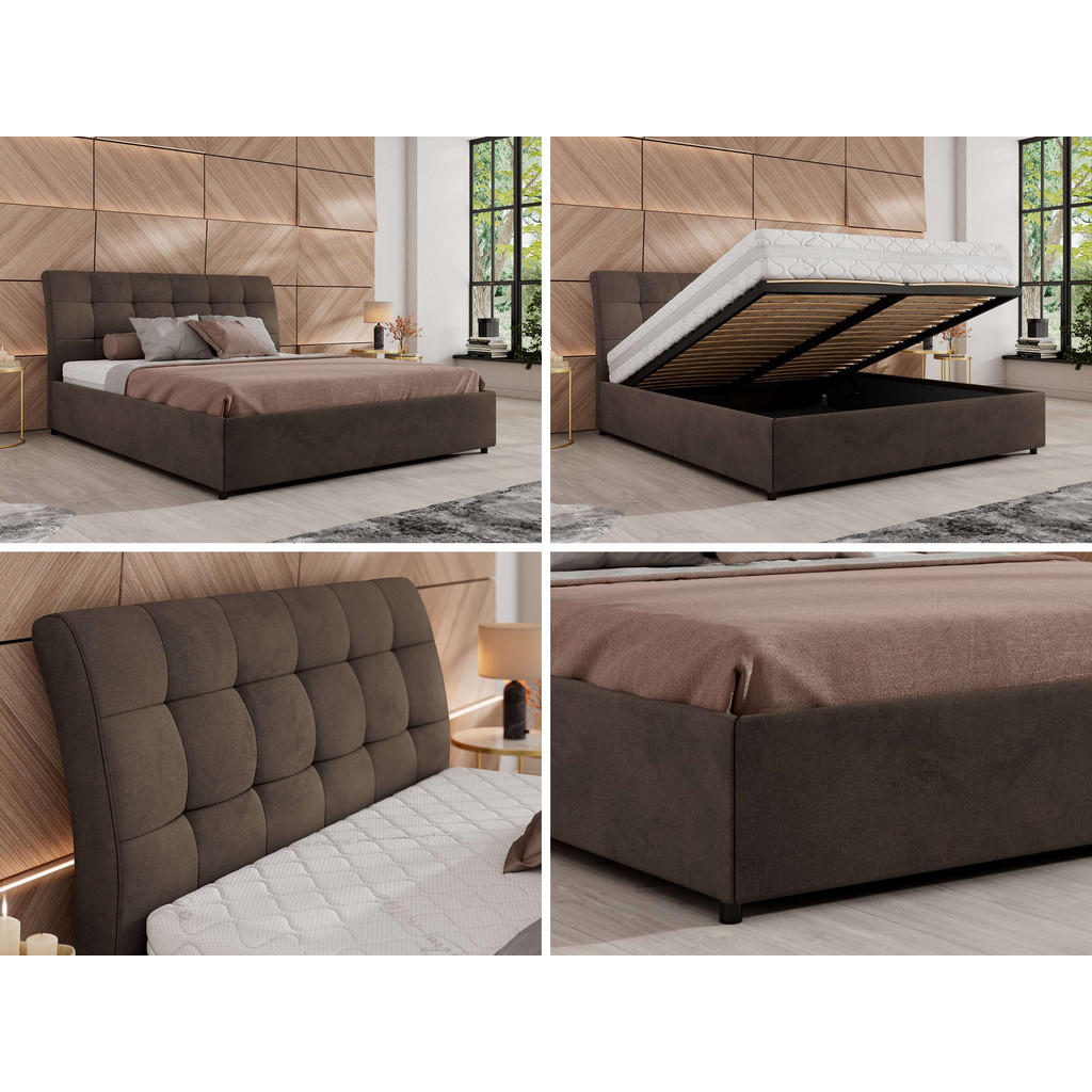 Thumbnail - MKS Polsterbett, Braun, Textil, H3, Rechteckig, 160x200 cm, Oeko-Tex®, Schlafzimmer, Betten, Polsterbetten