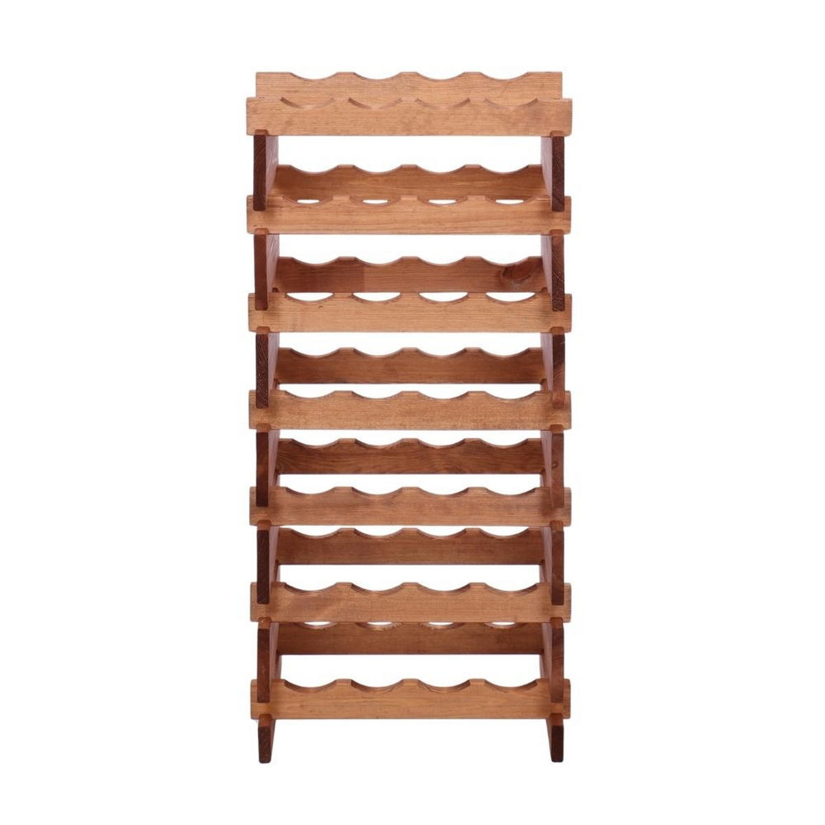 WEINREGAL VINOTECA FLEX PRO HxBxT 93x46x28cm 28 Flaschen auf 7 Ebenen Braun geölt - Braun, Holz (46/93/28cm) - PROREGAL