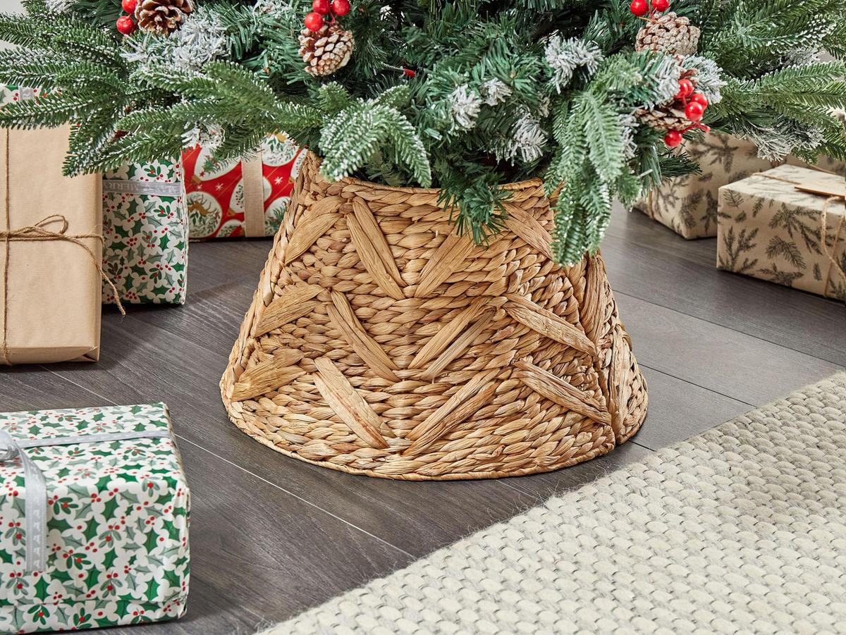 WEIHNACHTSBAUMKRAGEN 27 cm Naturfarben Sapin - Naturfarben, Naturmaterialen (27cm) - Beliani