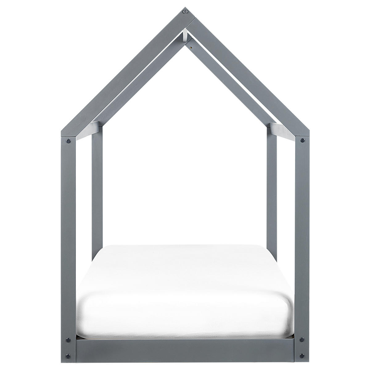KINDER-HAUSBETT Grau 90-200 cm Tosse - Grau, Holz (90/200cm) - Beliani