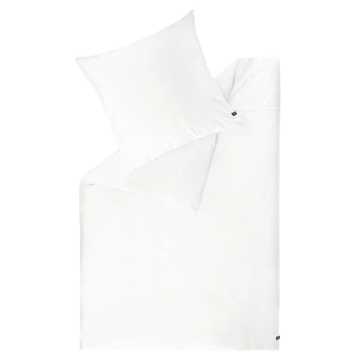 SATIN BETTWÄSCHE PLAIN - Weiß, Textil (155/220cm) - Schöner Wohnen