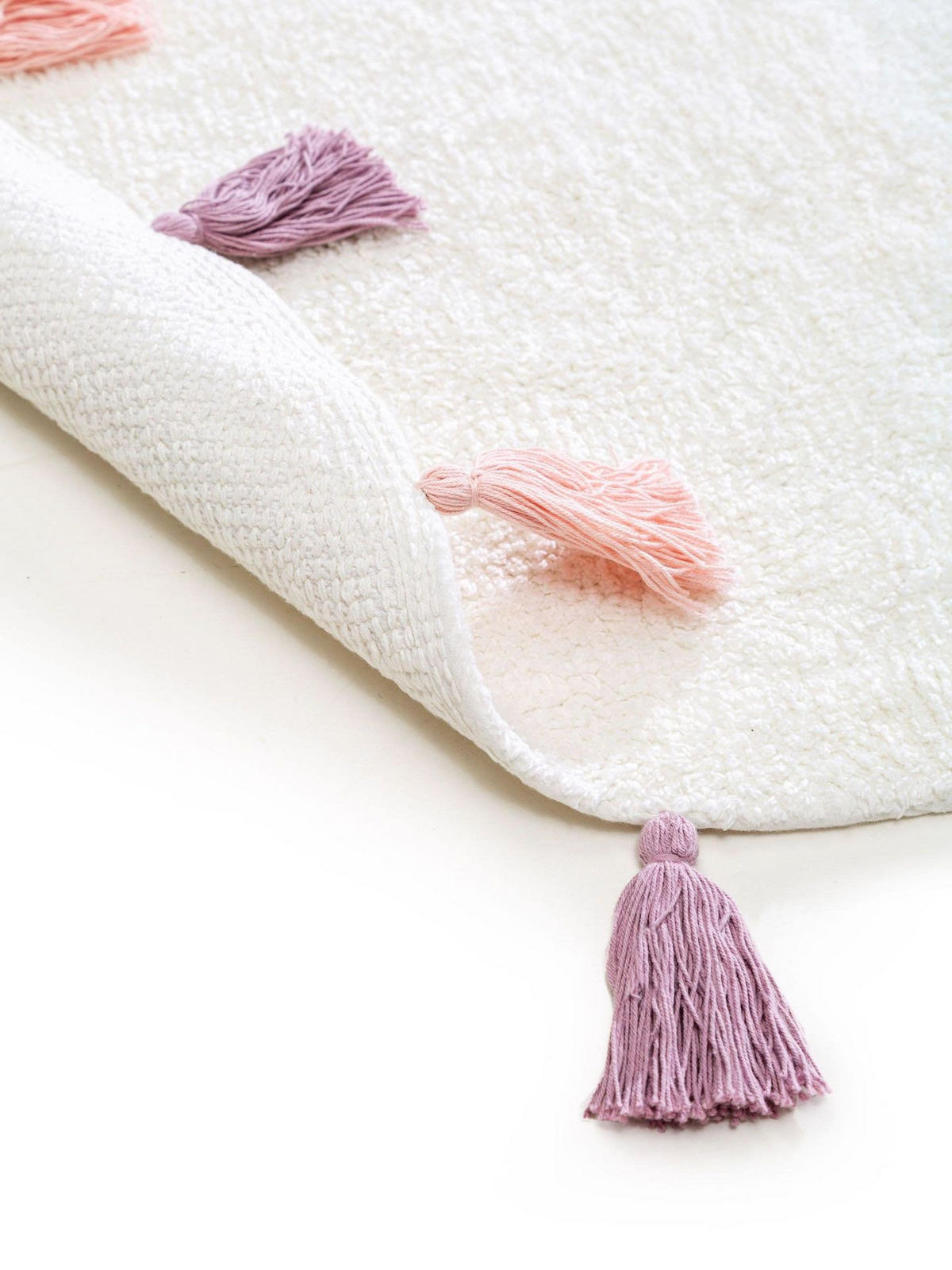KINDERTEPPICH waschbar Malu Rosa ø 120 cm rund - Pink, Naturmaterialien/Textil (120/1cm) - KUNSTLOFT