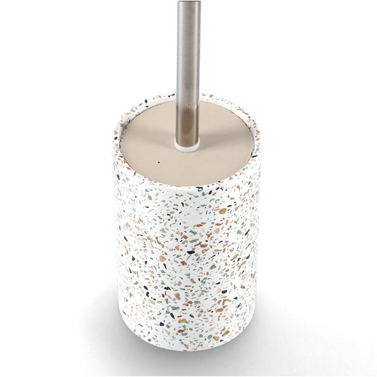 WC-BÜRSTE Terrazzo Ø 10,3 cm - Multicolor, Stein (10.3/4.2/10.3cm)