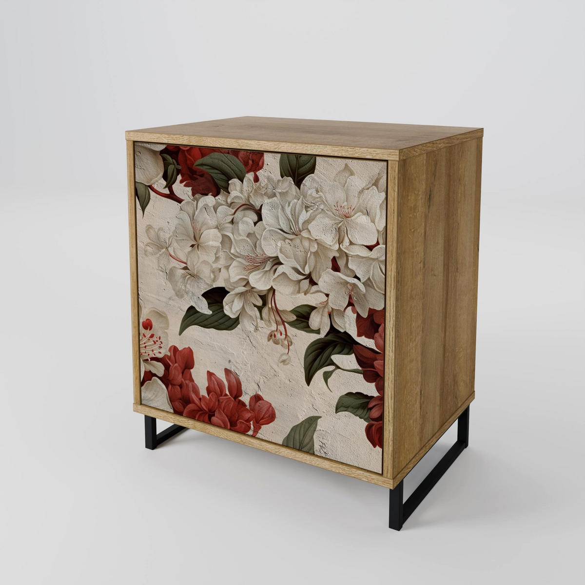 SIDEBOARD EPHEMERAL DAYS, Eichefarben, 57,5x42x57,5 cm, Ohne Füße - Eichefarben/Multicolor, Holzwerkstoff (57.5/57.5/42cm) - SpaceRebels