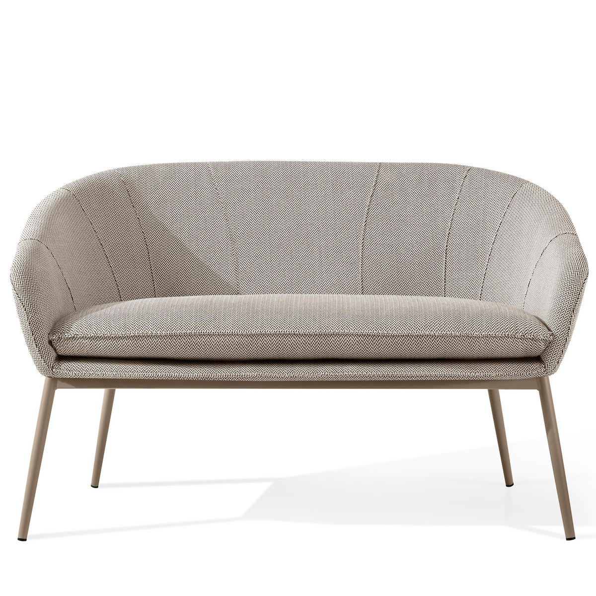 GARTENMÖBELSET SOLIS Gartenlounge-Set, braun/weiß/beige - Braun, Textil/Metall - KONSIMO®