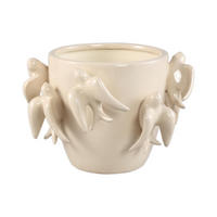 TOPF Emmelyn Weiß 23/23/15cm - Weiß, Keramik (15cm) - PTMD Collection