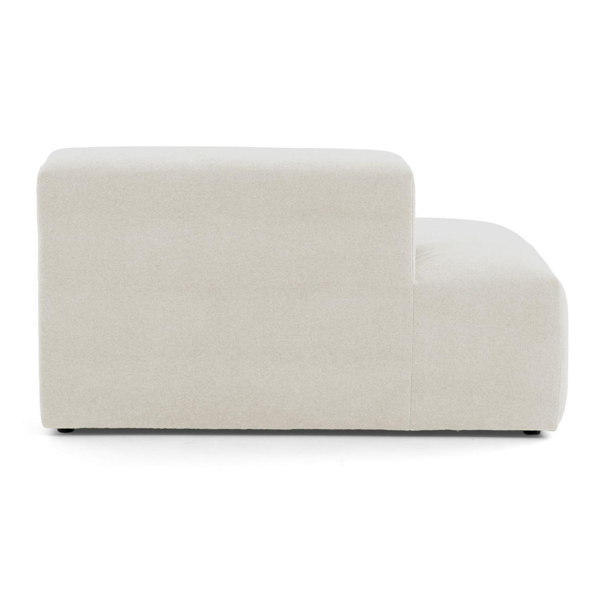 3-SITZER modulares Sofa HEAVEN SET 1 Links, Breite 255 cm Webstoff Weiß - Schwarz/Weiß, Holz/Kunststoff (255/71/102cm) - Muffo