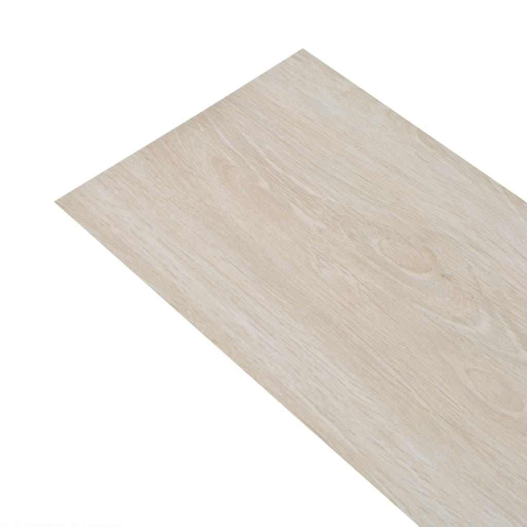 VINYLBODEN PVC-Dielen selbstklebend | 2mm Stärke | Laminat Viny | Hellbraun , 5,02m² - Hellbraun, Kunststoff (91.5/15.2/1.3cm) - DELUKE