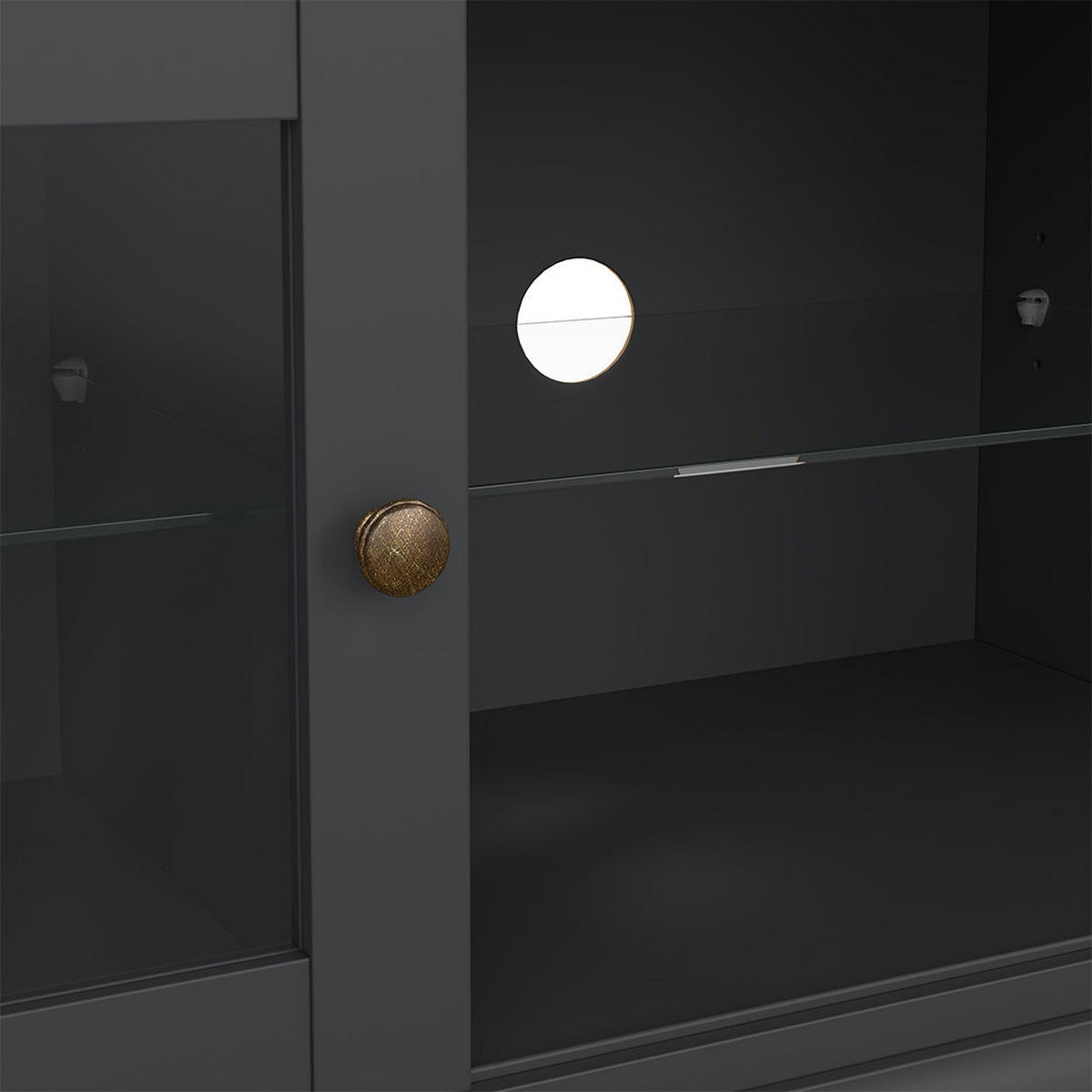 TV-ELEMENT Venedig Dunkelgrau 150/42/51 cm - Dunkelgrau, Holzwerkstoff (150/51/42cm) - ebuy24