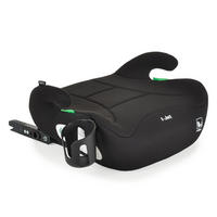 SITZERHÖHUNG i-Jet schwarz (125-150cm) Gruppe 3, Getränkehalter Isofix - Schwarz, Kunststoff (37/19/42cm) - Moni