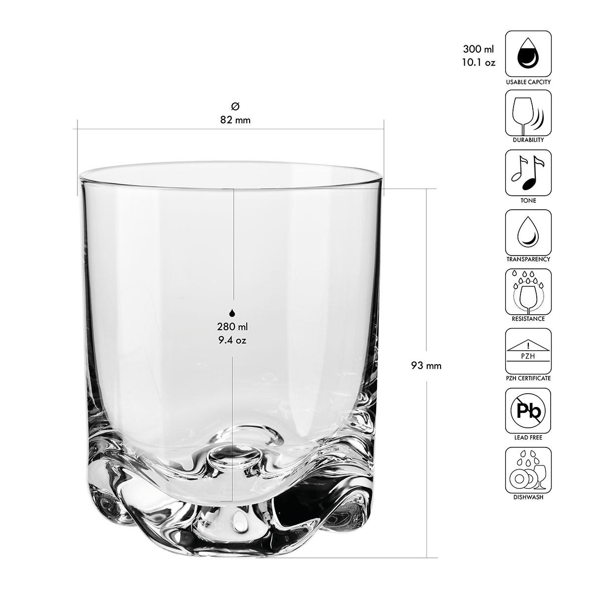 WHISKYGLÄSER Mixology, 6er-Set, 330 ml - Transparent, Glas (0.33L) - Krosno Glass