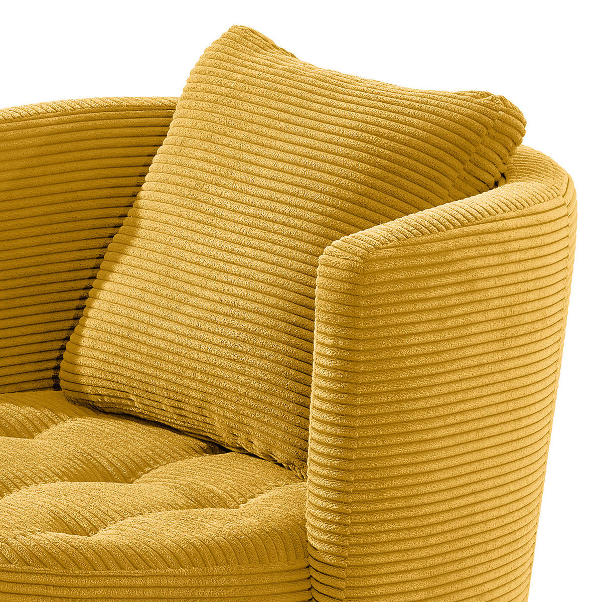 SESSEL - Gelb/Schwarz, Textil/Metall (65/77/40cm) - home24