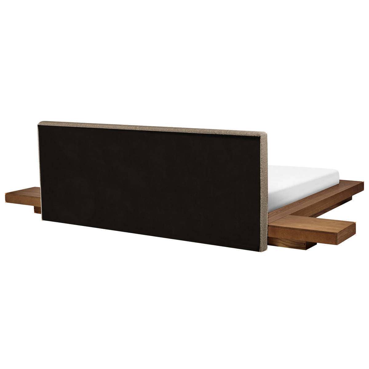 BETT mit Lattenrost 180/200 cm MDF-Platte Hellbraun Zen - Hellbraun, Holz (180/200cm) - Beliani
