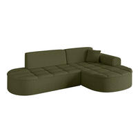ECKSOFA Ottomane Rechts TARO-L1 - 243x171x79,5 cm Grün - Grün, Holzwerkstoff/Textil (243/171cm) - ALTDECOR