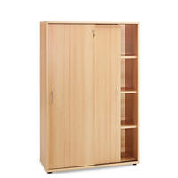 SCHIEBETÜRENSCHRANK Lion Large 153x100x40 cm 4 Fächern Buche - Buchefarben, Holz (42/54/40cm) - PROREGAL