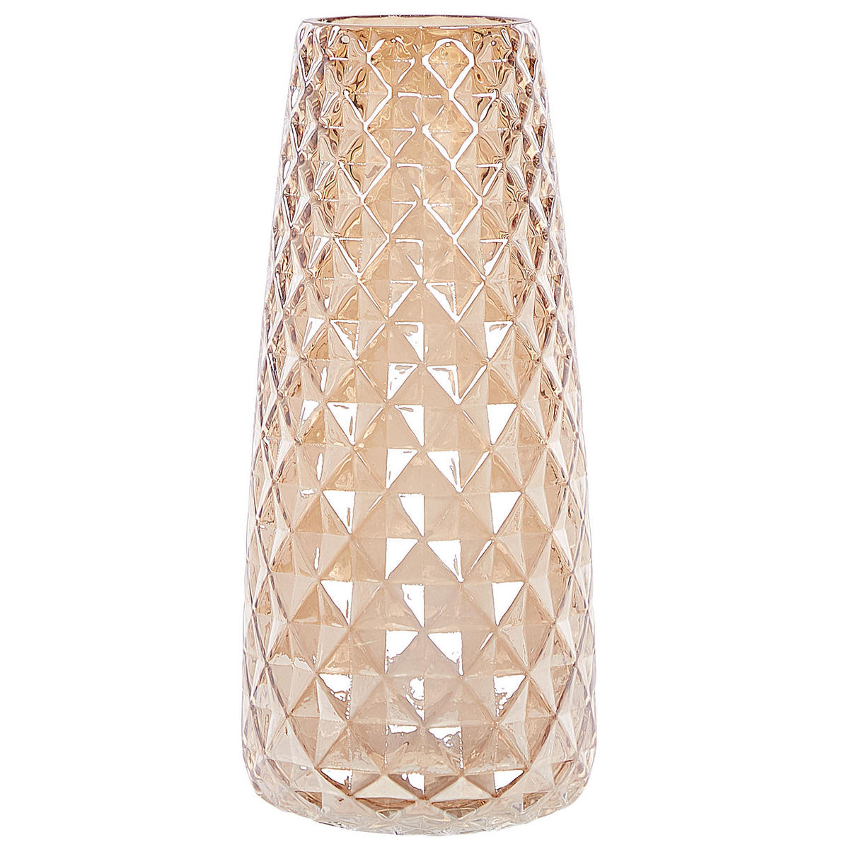 BLUMENVASE Glas orange Pacheia - Orange, Glas (23cm) - Beliani