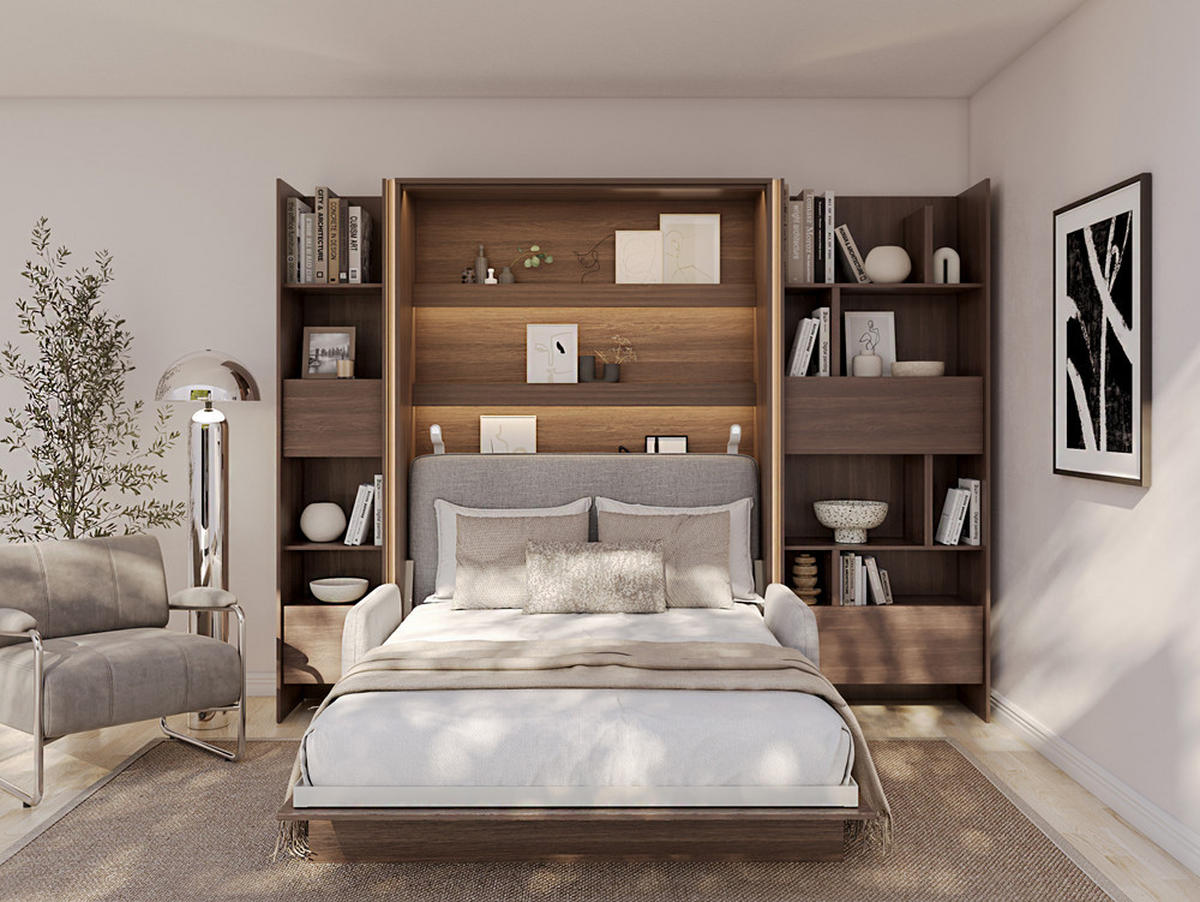 SCHRANKBETT BED CONCEPT BC-02 - Alteiche, Holzwerkstoff (120/200cm) - Meblini