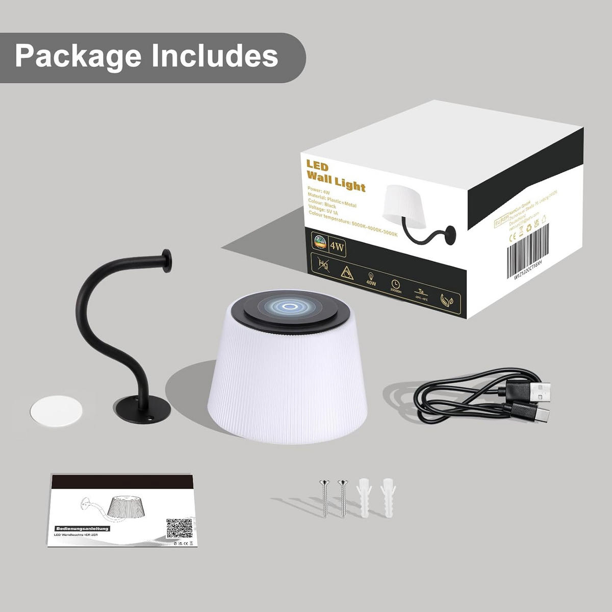 LED-WANDLEUCHTE Luminating 18/13/13 cm - Schwarz, Metall (13/13/18cm) - ZMH