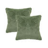 KISSENBEZUG, 2er-Set, 40 x 40 cm, 100% Polyester, Grün - Olivgrün, Textil (40/40cm) - Zollner