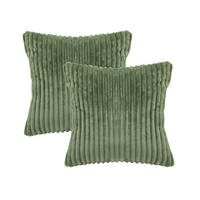 KISSENBEZUG, 2er-Set, 40 x 40 cm, 100% Polyester, Grün - Olivgrün, Textil (40/40cm) - Zollner
