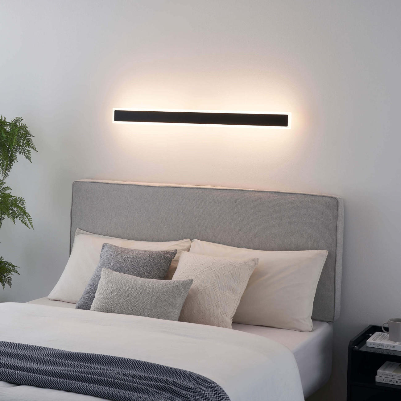 WANDLEUCHTE Mattea, Schwarz, 102.5cm - Schwarz, Metall (8.5/102.5/102.5cm) - KOSILUM