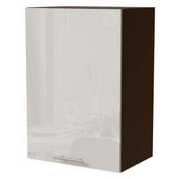 HÄNGESCHRANK Brerra W2/50 Lava / RAL 9001 creme Hochglanz 50 / 32,5 / 72cm - Dunkelgrau/Creme, Holz/Holzwerkstoff (50/72/32.5cm) - Feldmann-Wohnen