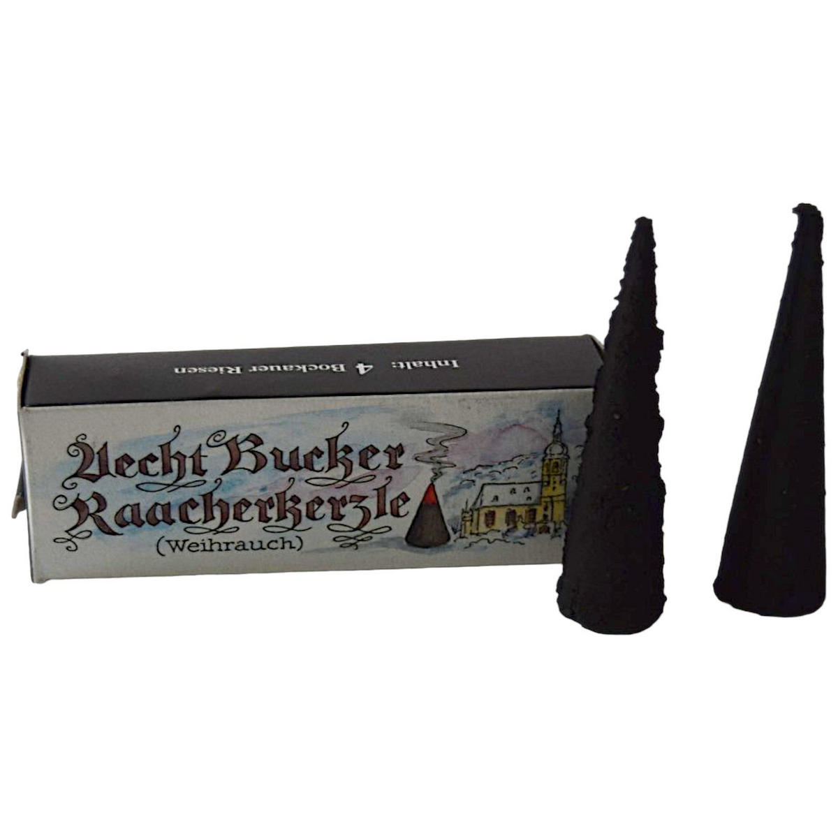 RÄUCHERKERZEN Weihrauch 4 XXL Riesen - Schwarz, Holz (4.5/2.5/12cm)