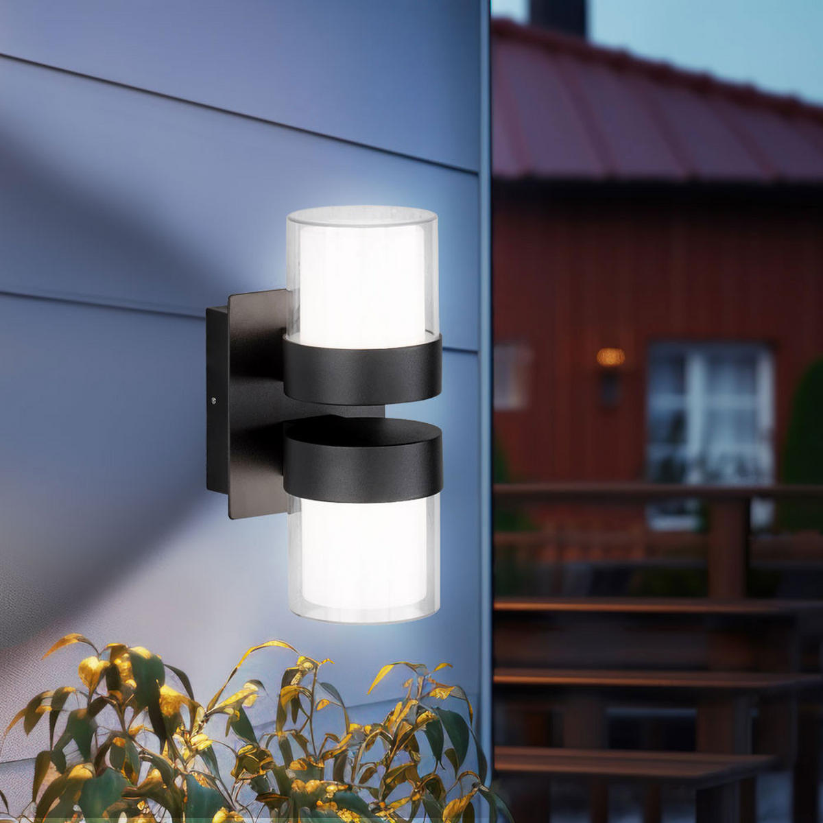 LED WANDLEUCHTE ARIS Schwarz - Schwarz, Metall (15/14/24cm) - Wofi
