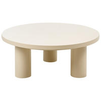 MĂSUȚĂ DE CAFEA DE EXTERIOR 80 cm 80 cm metal bej Vipiteno - bej, metal (80/80/33cm) - Beliani