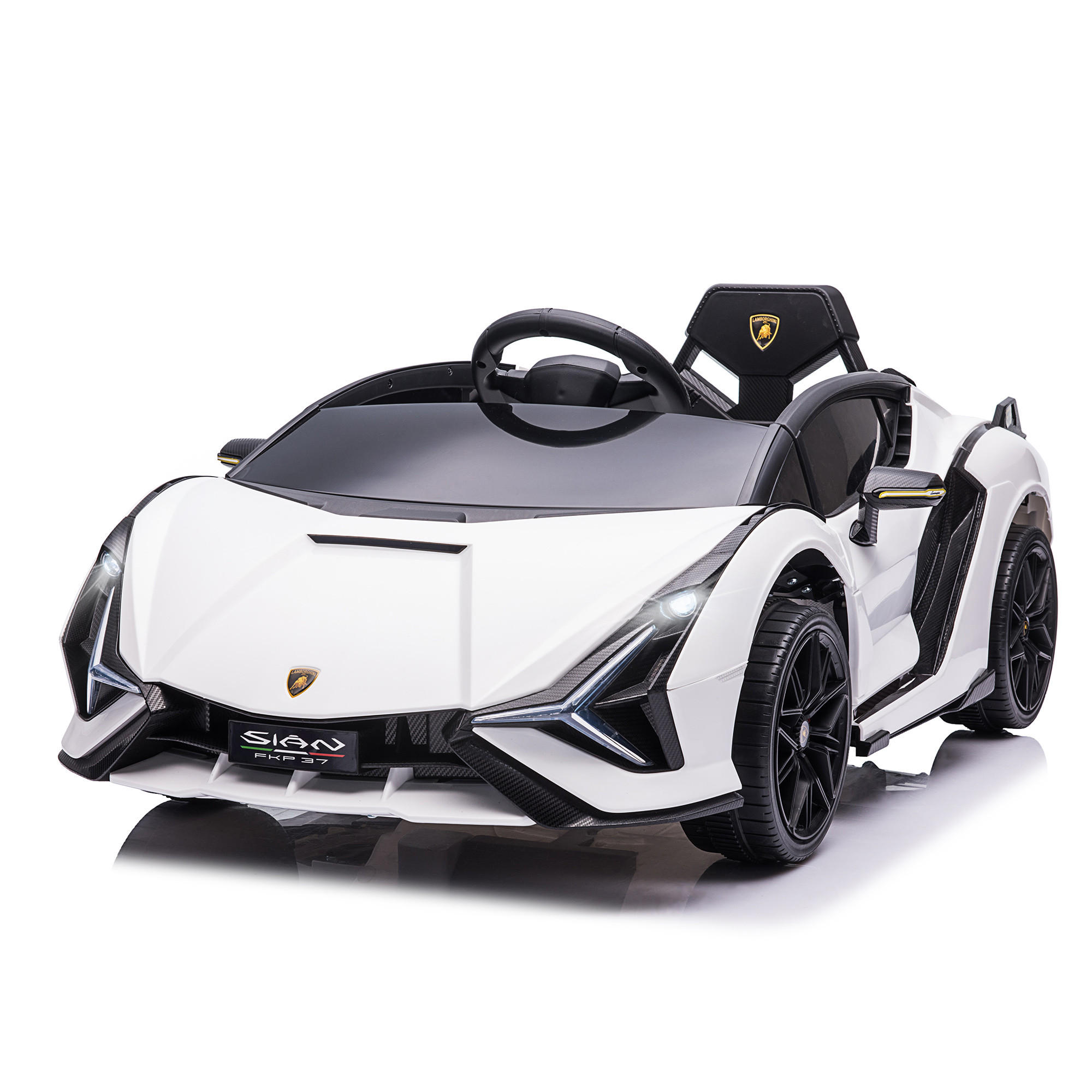 KINDER ELEKTROAUTO, Kunststoff+ Metall, Weiß - Weiß, Metall (108/62/40cm) - HOMCOM