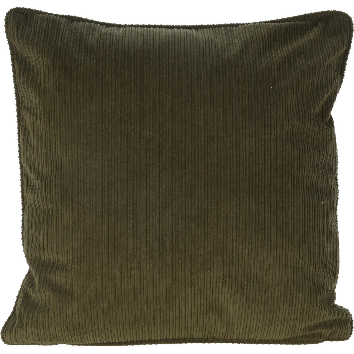 KISSEN mit Borte aus Kordsamt 40/40/8 cm - Grün, Textil (40/40cm) - Home Styling Collection