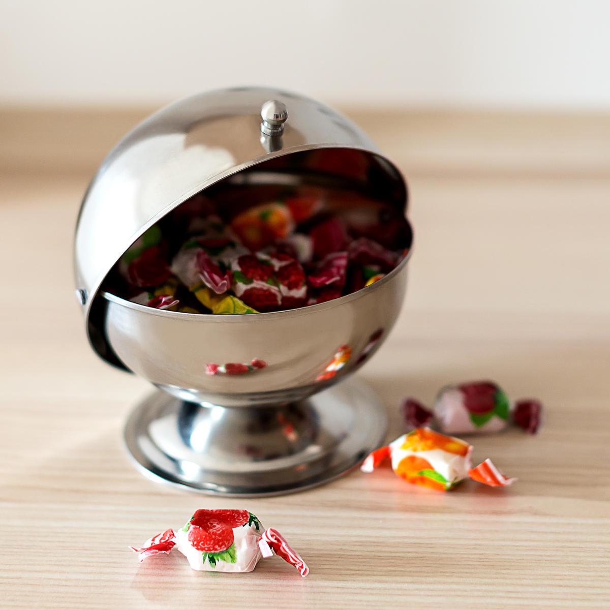 ZUCKERDOSE - Silberfarben, Metall (13/14cm) - Relaxdays