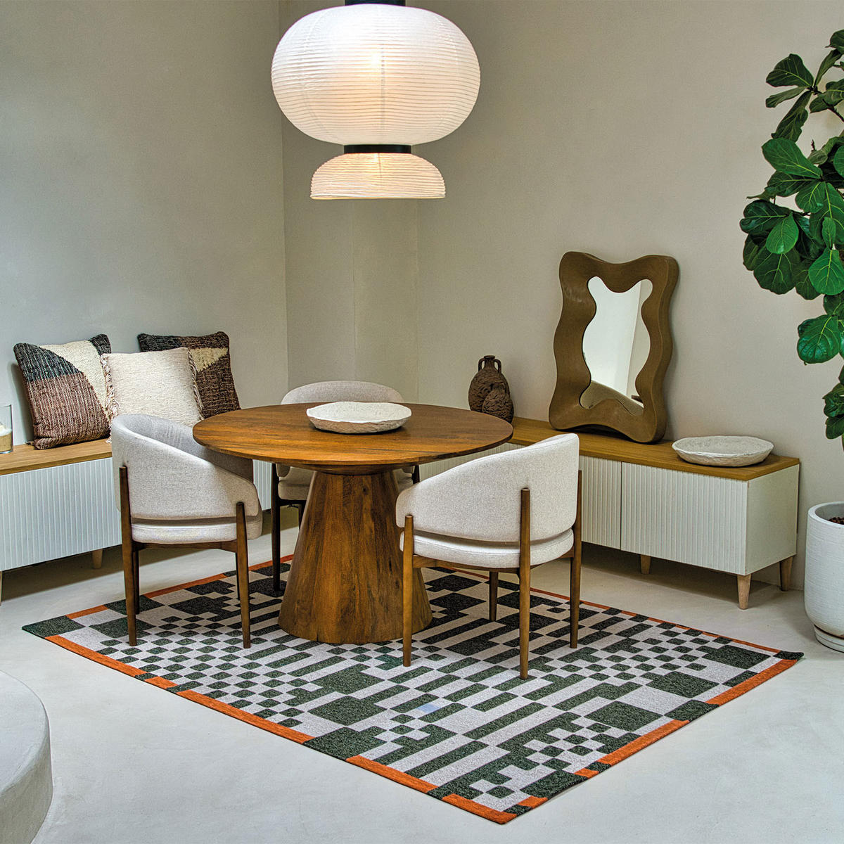 TEPPICH Flachgewebe GREEN OCEAN Grün 240 x 340 cm - Grün, Textil (240/340cm) - Novatrend