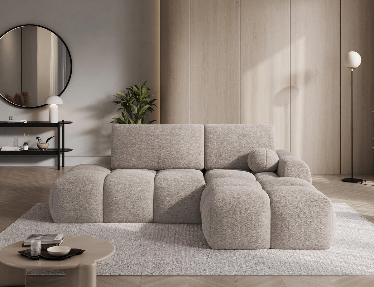 ECKSOFA VITTARIO mit Schlaffunktion & Bettkasten – Modernes L-Sofa 227 cm, inklusive Kissen - Beige, Kunststoff (227/95cm) - Wohnideebilder
