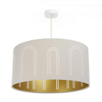 HÄNGELEUCHTE Gold 60/100 cm - Beige/Goldfarben, Kunststoff (30/0.8/100cm) - ONZENO