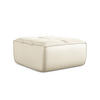 POUF Kunstleder Beige - Beige/Creme, Leder/Kunststoff (80/43/93cm) - Makamii