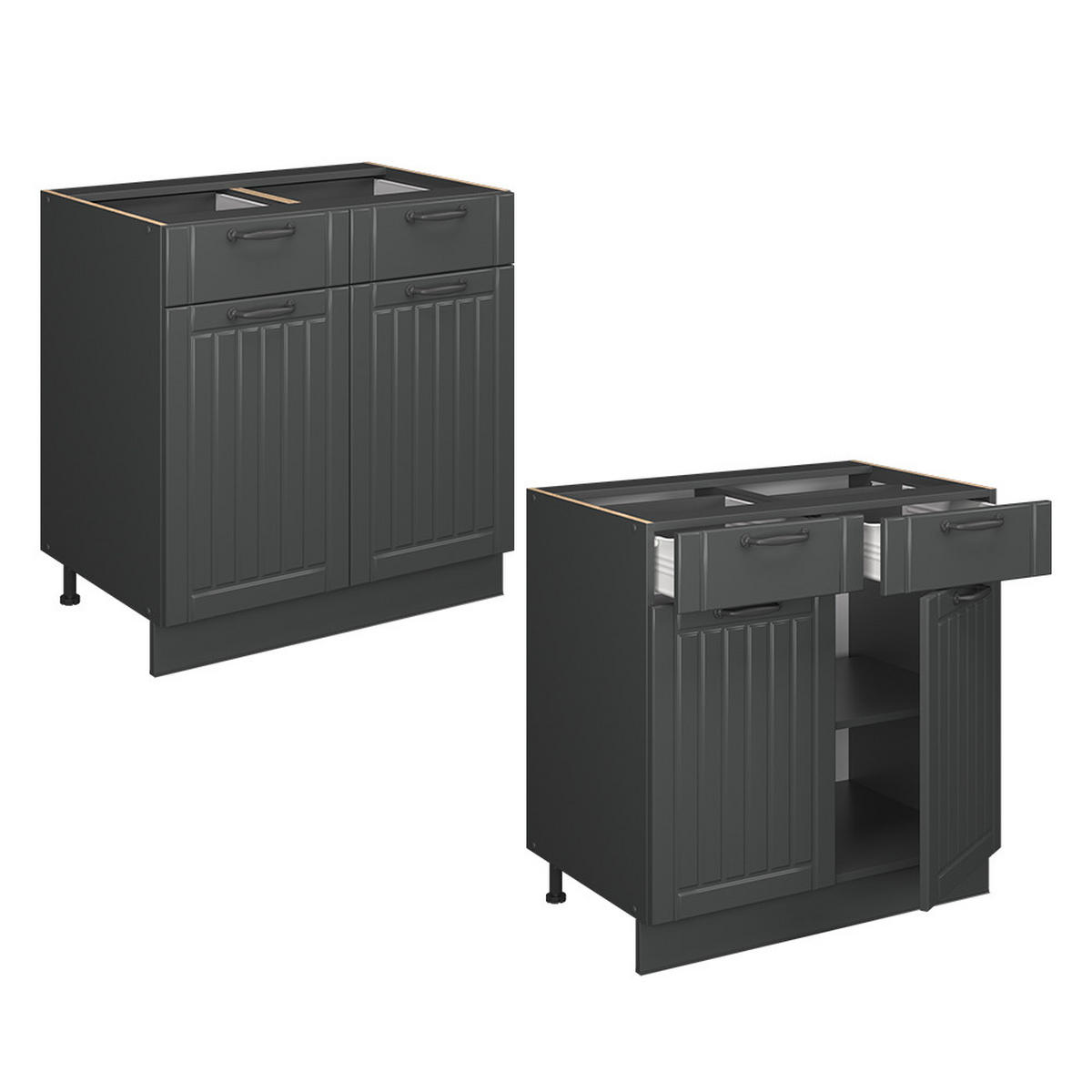 KUCHYNSKÁ SPODNÁ SKRINKA Fame-Line Tmavo-sivá - antracitová/tmavosivá, kompozitné drevo (80/82/51.6cm) - Vicco