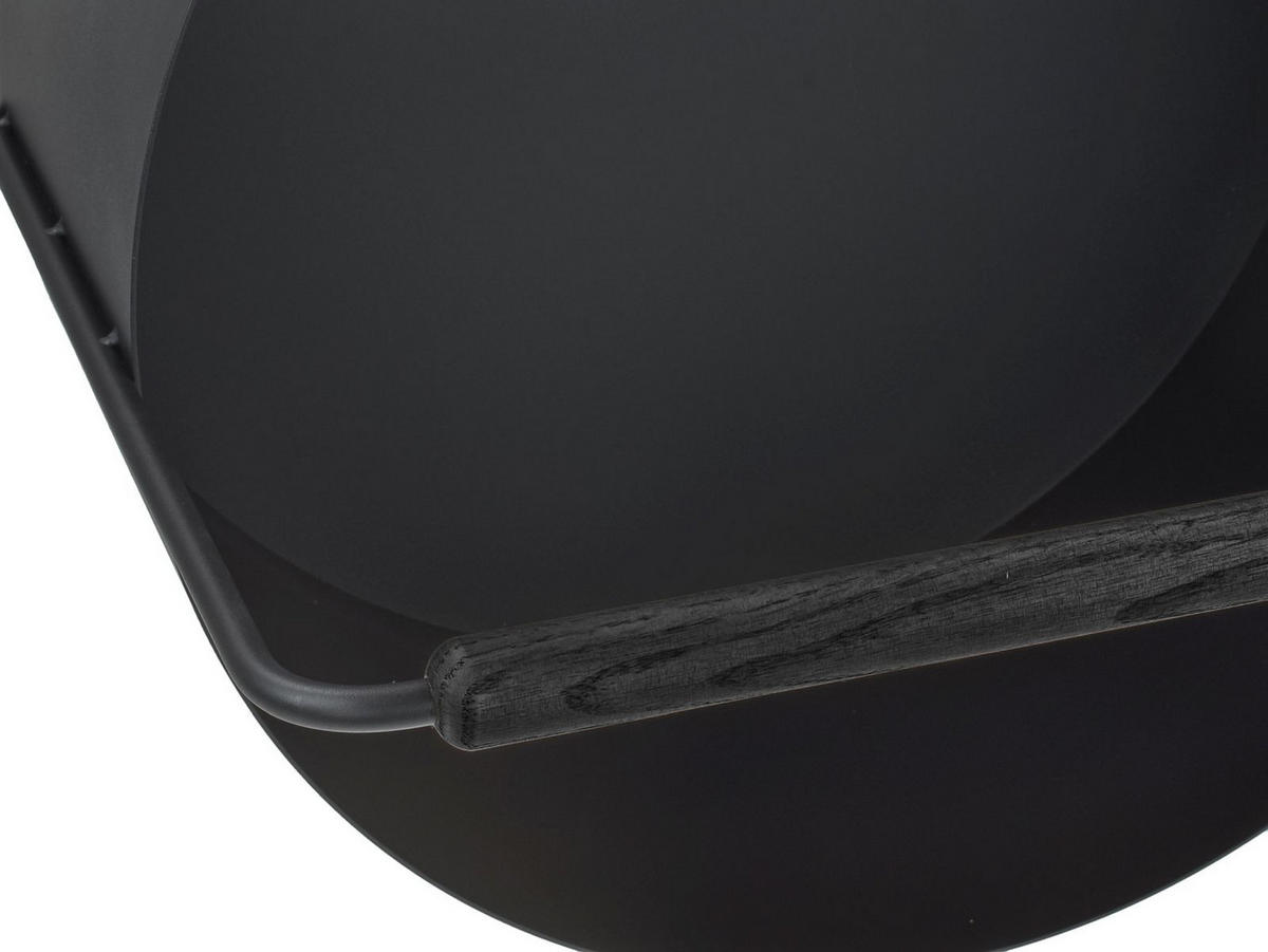 KAMINHOLZKORB Ashi "L" schwarz 45/42cm - Schwarz, Metall (45/42/45cm) - Blomus