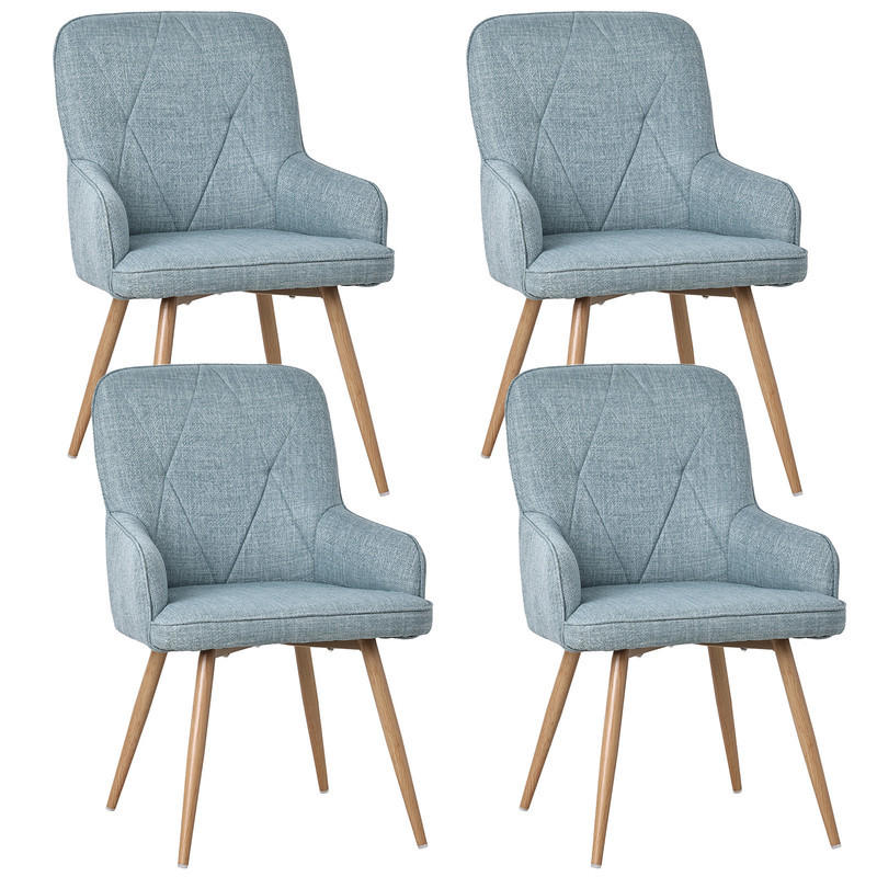 ARMLEHNSTUHL-SET 4 Stück in Stoff(YZ3) - Mintgrün, Textil (57/87/62cm) - HOMAVO