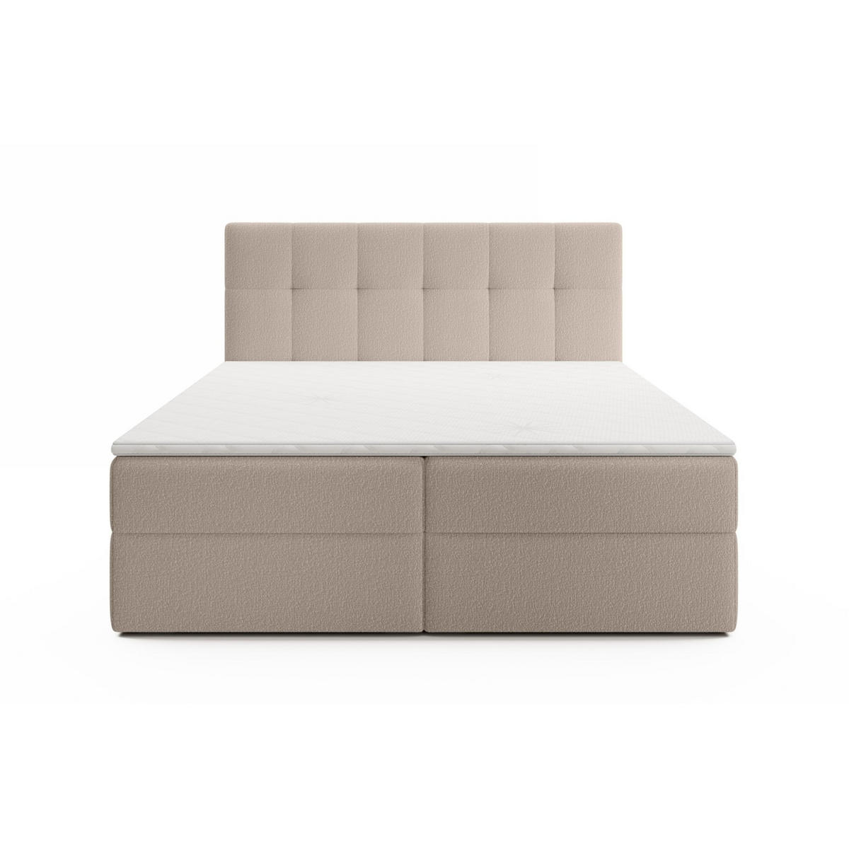 BOXBETT Arturo In Freya - Hellbraun, Holzwerkstoff/Textil (180/200cm) - Fun Möbel