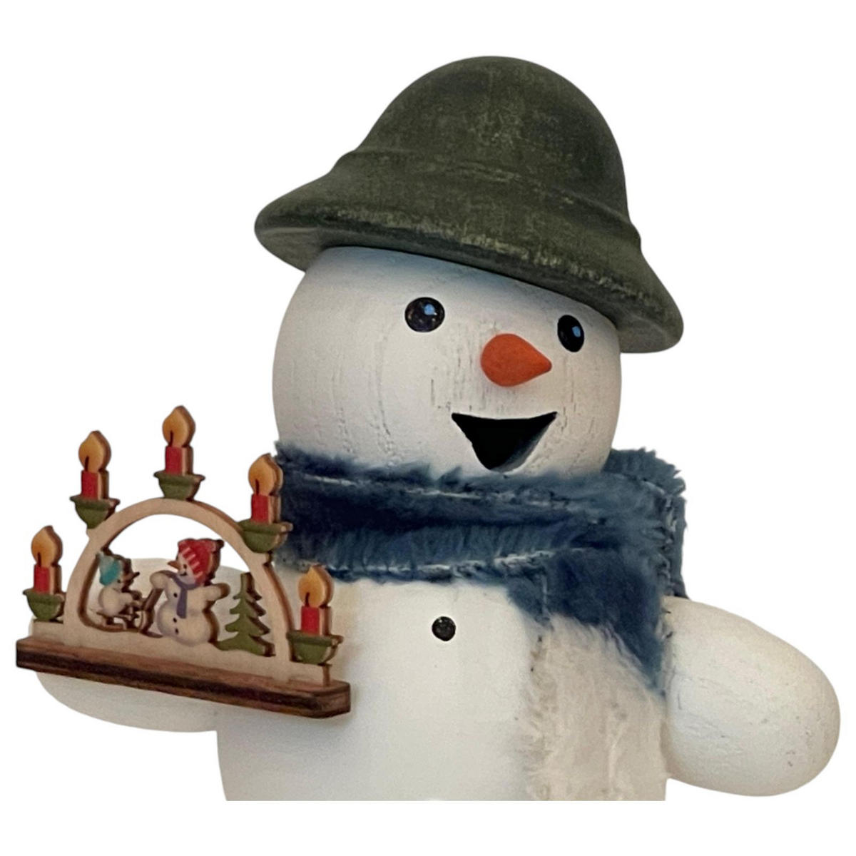 RAUCHFIGUR Schneemann Schwibbogen 13 cm - Multicolor, Holz (6/13/10cm)