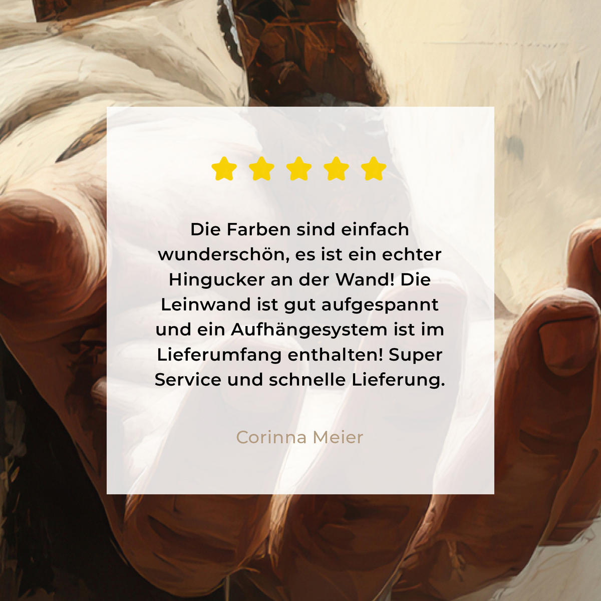 LEINWANDBILD Abstrakt - Kreuz - Hand - Christentum Deko Groß 90x140 cm - Hellbraun, Textil (90/140cm) - MuchoWow