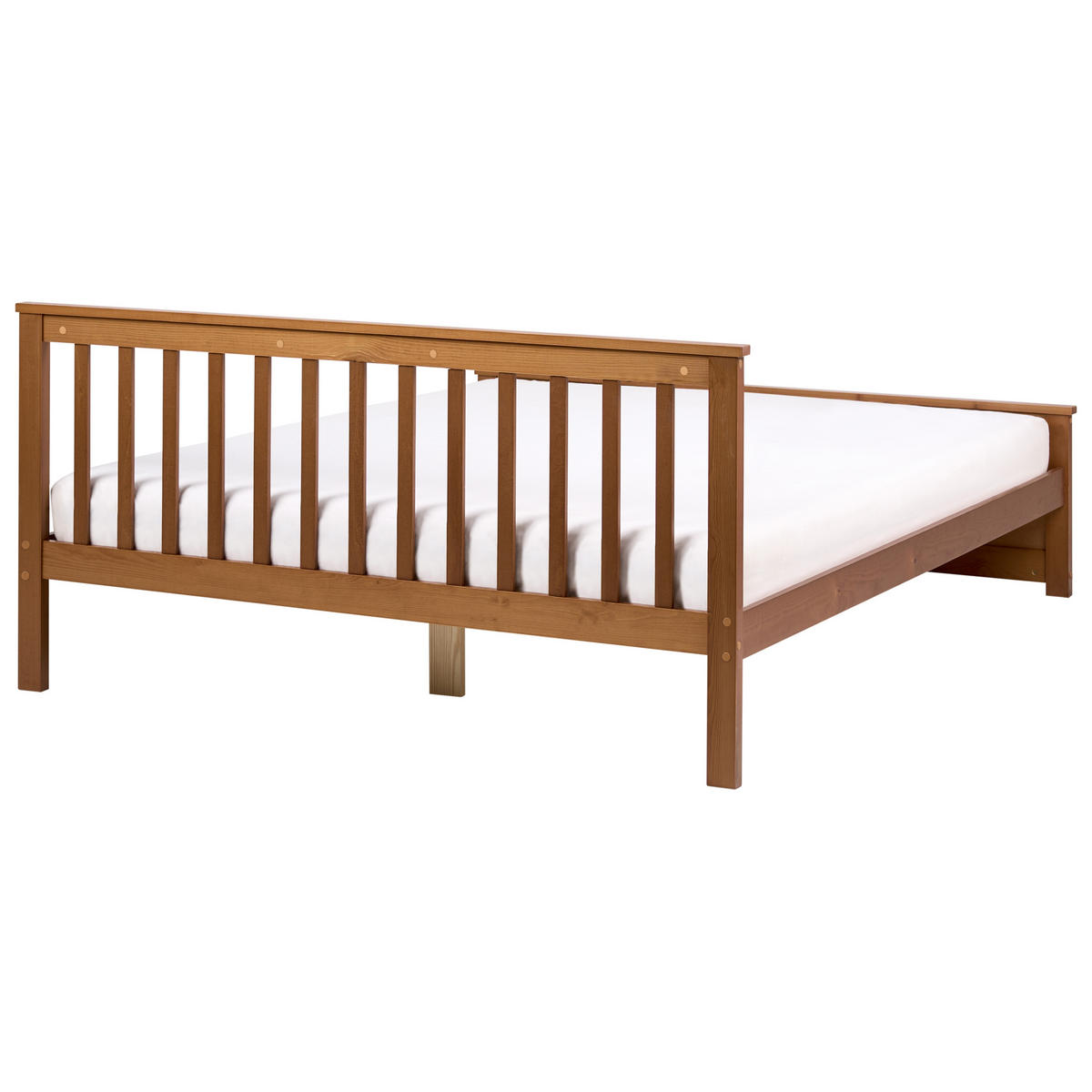 BETT mit Lattenrost 160/200 cm Kiefernholz Braun Olendon - Braun, Holz (160/200cm) - Beliani